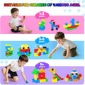 Magnetic Cubes 56PCS - Magnetic Building Blocks for 3 4 5 6 7 8 Year Old Boys Girls, Magnet Blocks Building Cubes Preschool STEM Sensory Learning Toys Birthday for Kids 3 4 5+