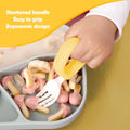 Toddler Utensils Set, Baby Forks & Spoons with Silicone Handle