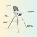 , Chai Multi-Mode High Chair, Convertible, Birth up to 60Lb.