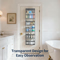 6 Tier Clear Door Hanging Yarn Storage Organizer, Grey