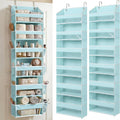over the Door Organizer, 6-Tier, 100D Fabric, Baby Blue 2Pc