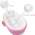 Inflatable Baby Bathtub, Portable Travel Baby Bath Tub Toddler Bathtub with Air Pump, Foldable Non-Slip Shower Basin Mini Air Swimming Pool for Newborn (Pink)