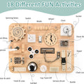 Montessori Large Busy Board, Wooden Sensory Toys for Children