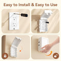 1 Pack Updated Baby Safety Electrical Outlet Cover Box Childproof Plug Cover - More Space for Large Plugs Easy to Install & Use (White)