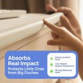 Furniture Edge and Corner Guards, 6.2M Foam Cushion, 8 Adhesive, White