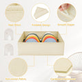 Drawer Organizer Clothes 18 Pack - Foldable Baby Organizers and Storage & Dresser Organizer for Bedroom, Closet - Nursery Organization Dresser Dividers for Underwear, Sock,Bra, Belt, Tie,Cream
