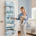over the Door Organizer, 6-Tier, 100D Fabric, Baby Blue 2Pc