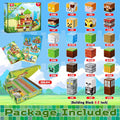 200 Pieces Magnetic Blocks Jumbo Forest Castle, Cute Fun Magnetic Building Blocks Montessori Sensory Stacking Toys for Kids Aged 3 4 5 6 7 8 9 10 11 12 Year Old Boys Girls Gift Christmas