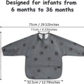 Weaning Bib with Long Sleeves 2PCS & BLW, Soft and Skin-Friendly Material, Coverall Bibs for Baby Feeding, Waterproof and Easy to Clean & Machine Washable, for Baby Infant Toddlers