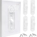 Child Proof Light Switch Guards, Tamper-Resistant Cover Protects against Accidental Switching by Kids and Adults, Easy Adult Access, Fits Standard Toggle Switches (Clear, 4-Pack)