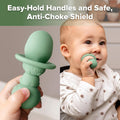 Cloud Crew Silicone Travel Baby Feeding Set with Foldable Suction Baby Plate, Silicone Bib, Spoon and Fork, Waterproof Travel Bag, 6M+