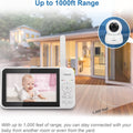 VM924 Pan & Tilt Video Baby Monitor, 5" LCD Screen, up to 17 Hrs Video Battery Life, Plug & Play, 1.33X Zoom, Night Vision, up to 1000Ft Range, Soothing Sounds, 2-Way Talk, Secured Transmission
