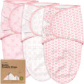 3-Pack Organic Baby Swaddles for Newborns, Infant (Blossom, 0-3M)