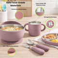 304 Stainless Steel Baby Feeding Set, Pink