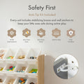 Supersized Toy Storage Organizer with 16 Removable Bins, Natural/White – Large Toy Storage for Toddlers Ideal for Kids' Rooms, Playrooms, and Nurseries - Modern Toy Bins for Kids