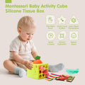Silicone Baby Tissue Box Toy 6-12 Months Gifts for Boys Girls