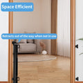 Retractable Baby Gate,Mesh Baby Gate or Mesh Dog Gate,33.6" Tall,Extends up to 55" Wide,Child Safety Gate for Doorways, Stairs, Hallways, Indoor/Outdoor (Black 33.6"X55")