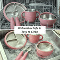 304 Stainless Steel Baby Feeding Set, Pink
