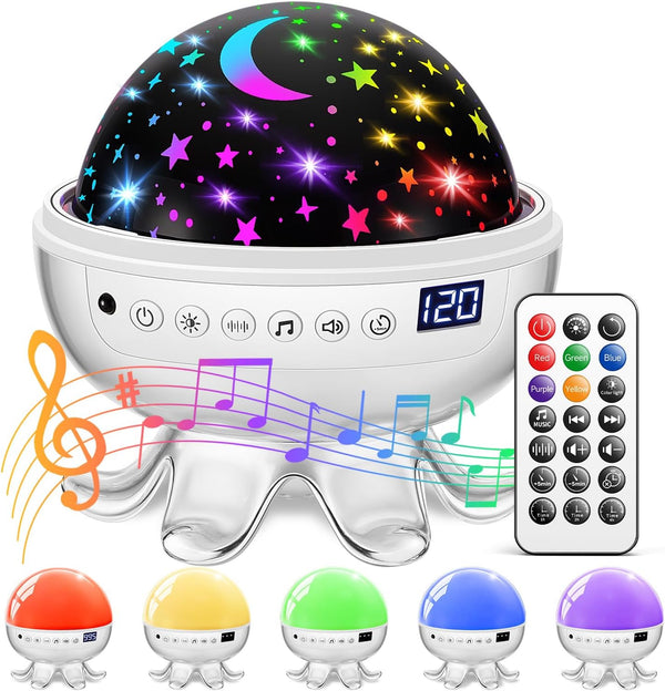 White Noise Machine Baby with 30 Soothing Sounds,Night Light Star Projector