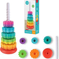 Baby Spinning Stacking Toy – Stacking Toy for Babies Autism Toys Spiral Stacker Toy Rainbow Spinning Wheel Toy for Focus, Dexterity, Brain Development,Interactive Learning Birthday Gift