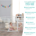192-Inch Super Wide Adjustable Baby Gate and Play Yard, 4-In-1, Bonus Kit, 4 Count (Pack of 1
