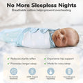 Organic Cotton Baby Swaddle Blanket Newborn Swaddle Sack, Swaddler 7-14 Lb