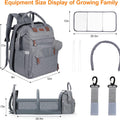 Baby Diaper Bag, Backpack with Changing Table, Insulated Pacifier Case, Multifunctional Waterproof Travel Diaper Bag