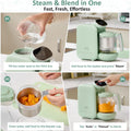 5-In-1 Baby Food Maker with Stainless Steel Steam Basket, Green