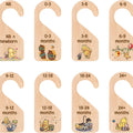 The Pooh Bear Baby Closet Dividers, Baby Clothes Organizer for Baby Nursery Decor Wooden Hanger for Newborn Baby Stuff from 0-24+ Months