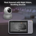 VM924 Pan & Tilt Video Baby Monitor, 5" LCD Screen, up to 17 Hrs Video Battery Life, Plug & Play, 1.33X Zoom, Night Vision, up to 1000Ft Range, Soothing Sounds, 2-Way Talk, Secured Transmission