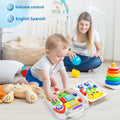 Montessori Busy Board for Toddlers 1-3 with Music, 20+ Activity Toddler Educational Toys Age 1-2, Learning Toy for 1 2 Year Old Boy Girl Christmas Birthday Gift