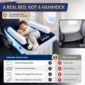 Toddler Airplane Bed - Inflatable Airplane Bed for Toddlers, Plane Baby Seat Extender for Kids - Blow up Air Mattress for Child Flight Sleep with Safety Belt, Innovative Valves, No Pump Needed