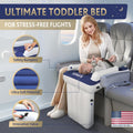 Toddler Airplane Bed - Inflatable Airplane Bed for Toddlers, Plane Baby Seat Extender for Kids - Blow up Air Mattress for Child Flight Sleep with Safety Belt, Innovative Valves, No Pump Needed