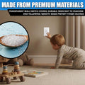 Child Proof Light Switch Guards, Tamper-Resistant Cover Protects against Accidental Switching by Kids and Adults, Easy Adult Access, Fits Standard Toggle Switches (Clear, 4-Pack)
