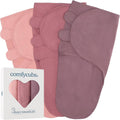Easy Swaddle Blanket 3 Pk S - Newborn Wrap, Blush, Mauve, Mulberry