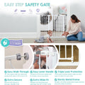 Easy Step 38.5-Inch (97.75Cm) Extra Wide Baby Gate, Award Winning Brand, Includes 6-Inch (15.25Cm) Extension Kit, 4 Pack Pressure Mount Kit and 4 Pack Wall Mount Kit