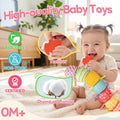Baby Girls Toys 0-6 Months Musical Stuffed Caterpillar Pink Toys for Infant 0-3 3-6 Months Tummy Time Sensory Toy with Mirror Crinkle Rattle Birthday Baby Gifts for 2 3 4 5 6-12 Newborn