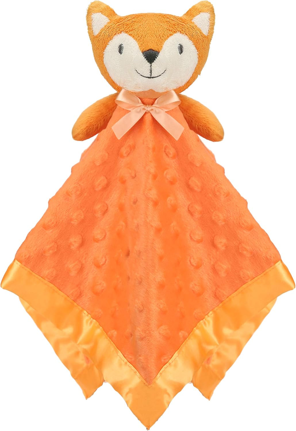 Fox Lovey for Baby Orange Soft Security Blanket Unisex Lovie Gift for Newborn Toddler 16 Inch