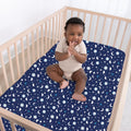 Baby Crib Sheets 4-Pack for Girl or Boy - Soft, Oval & Fitted Baby Girls or Boys Crib Sheet, Rectangle, Fitted Covers, Halo Mattress - Space