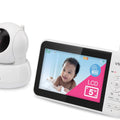 VM924 Pan & Tilt Video Baby Monitor, 5" LCD Screen, up to 17 Hrs Video Battery Life, Plug & Play, 1.33X Zoom, Night Vision, up to 1000Ft Range, Soothing Sounds, 2-Way Talk, Secured Transmission