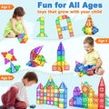 Magnetic Tiles Blocks Toddler Toys Sensory Preschool Building Learning Toys Girls Boys Toys Christmas Xmas Gifts for 3 4 5 6 7 8 Year Old Boys Girls