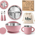 304 Stainless Steel Baby Feeding Set, Pink