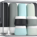 Travel Bottles for Toiletries 8 Pack, Tsa Approved Travel Size Toiletries Containers with Clear Bag, Leak Proof Silicone Squeezable Traveler Essentials Creams Jars