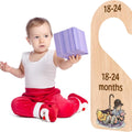 The Pooh Bear Baby Closet Dividers, Baby Clothes Organizer for Baby Nursery Decor Wooden Hanger for Newborn Baby Stuff from 0-24+ Months