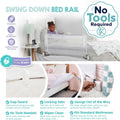 Swing down Bedrail, White by Natural Handmade