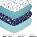 Baby Crib Sheets 4-Pack for Girl or Boy - Soft, Oval & Fitted Baby Girls or Boys Crib Sheet, Rectangle, Fitted Covers, Halo Mattress - Space