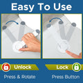Baby Toilet Lock by  - 9" L X 4" W - Ideal Baby Proof Toilet Lidlock - No Tools Needed Easy Installation with 3M Adhesive - Top Safety Toilet Seat Lock - Fits Most Toilets - White (1 Pack)