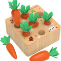 Montessori Carrot Harvest Game Wooden Toys for 1 2 3 Year Old Toddler Gifts