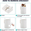 Cotton Rope Laundry Hamper Basket, 72L Tall Woven Clothes Hamper