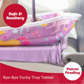 Kids Tray Table Cover with Pockets - Airplane Travel Essentials for Babies, Toddlers, Adults - Travel Tray for Kids on Plane or Train - Airplane Must Haves and Flying Essentials - Mermaids